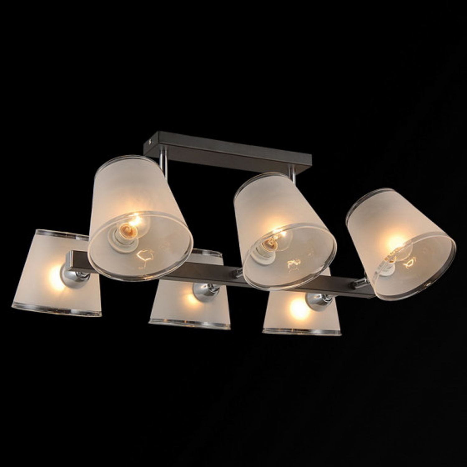 Люстра Illumico IL9631-6CSQ-79,E14, 6 ламп, 40 Вт, цвет черный/хром