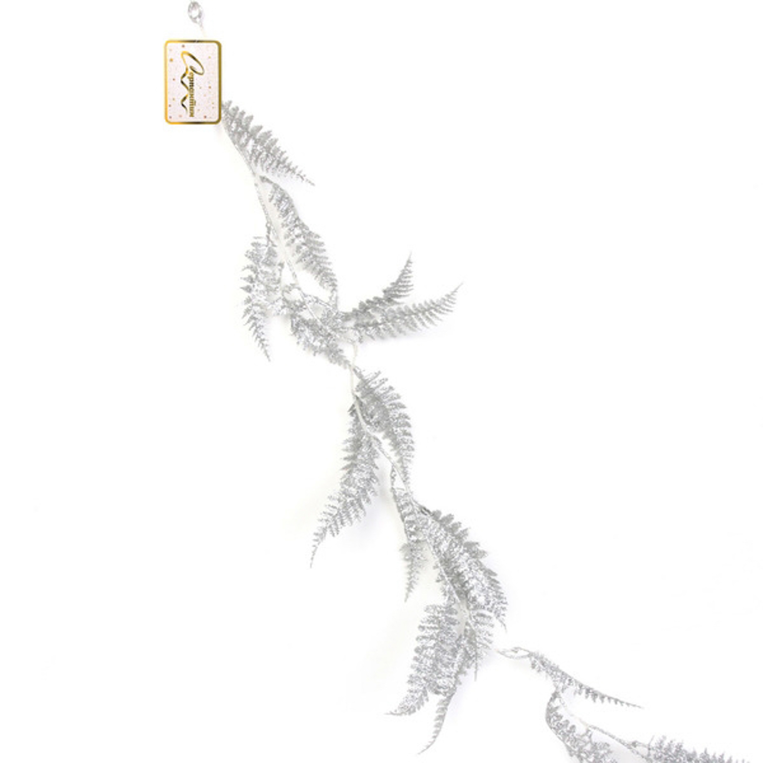 Украшение новогоднее "Сияющий папоротник" 1,80 м, Серебро