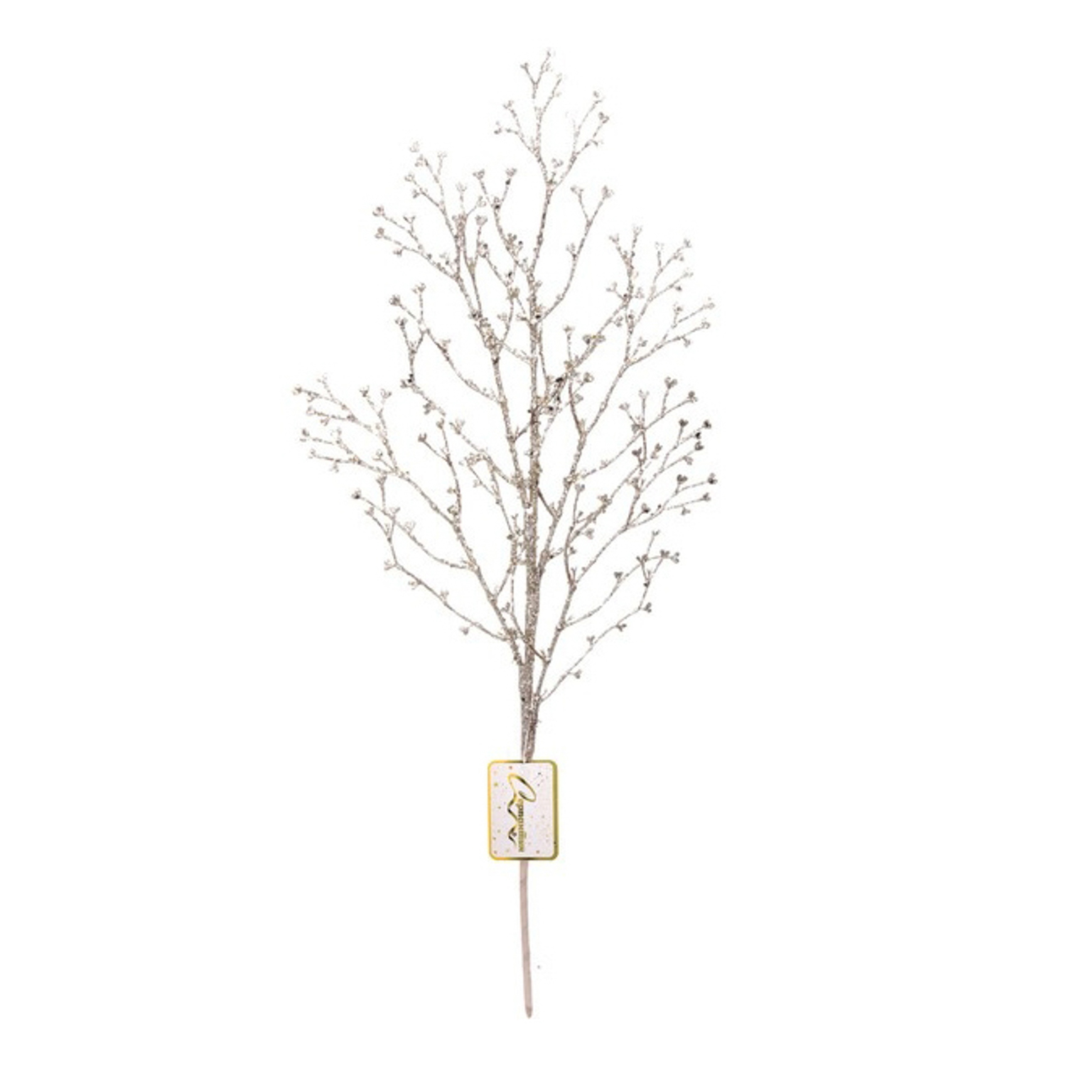 Ветка декоративная "Зимнее древо" 65 см, Шампань Ветка декоративная "Зимнее древо" 65 см, Шампань