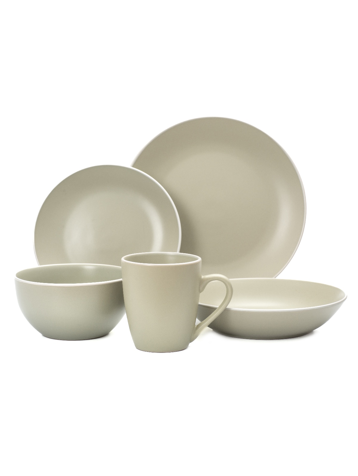 Тарелка керамич. "Fioretta" "Scandy Olive" глубокая d20,5см TDP532 *6/24