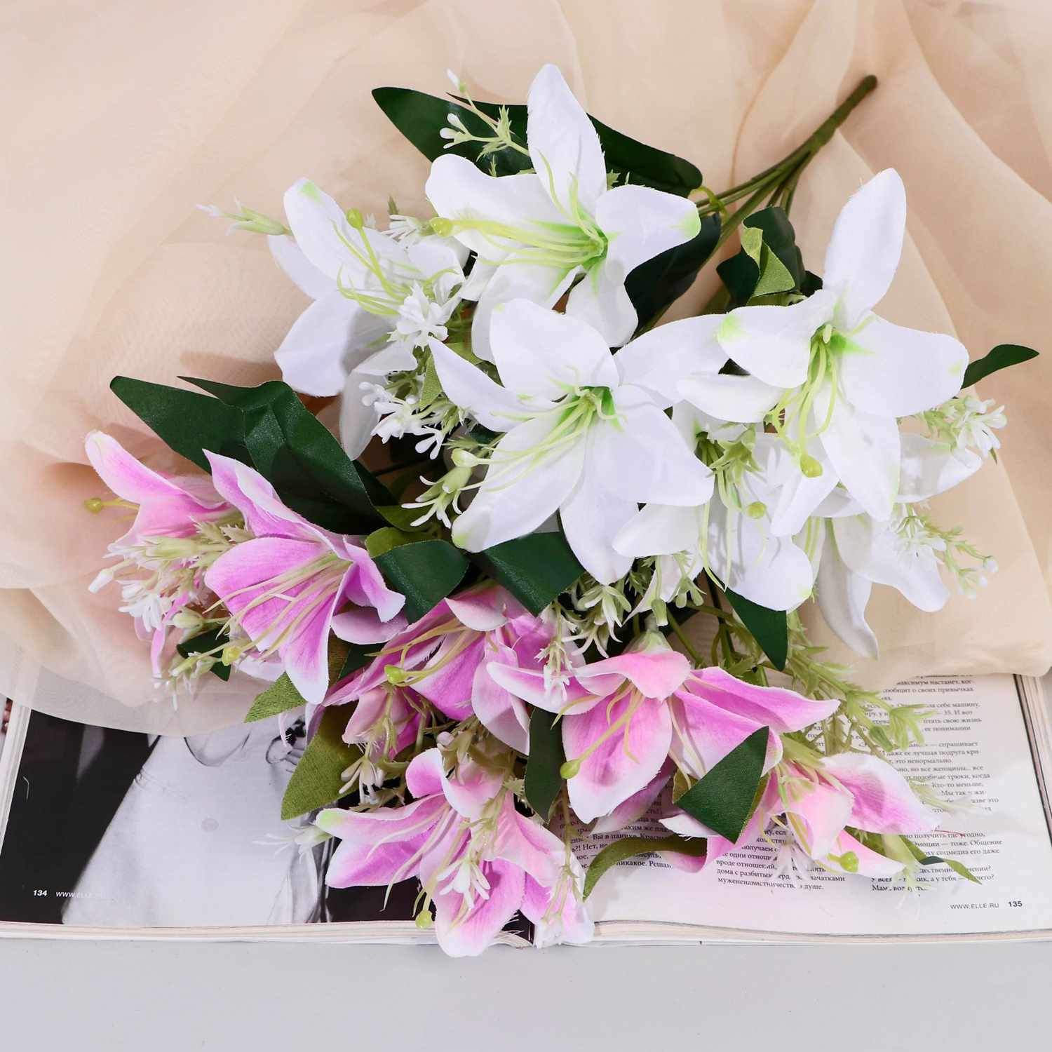 Букет «Лилия галант», 8×33 см, МИКС