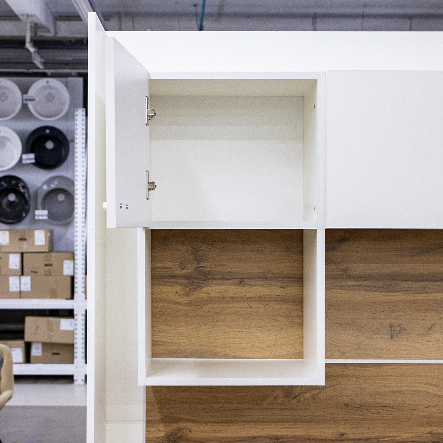 Шкаф навесной 400х676х290 мм BROZEX-WOOD Liberty, с дверцей, белый