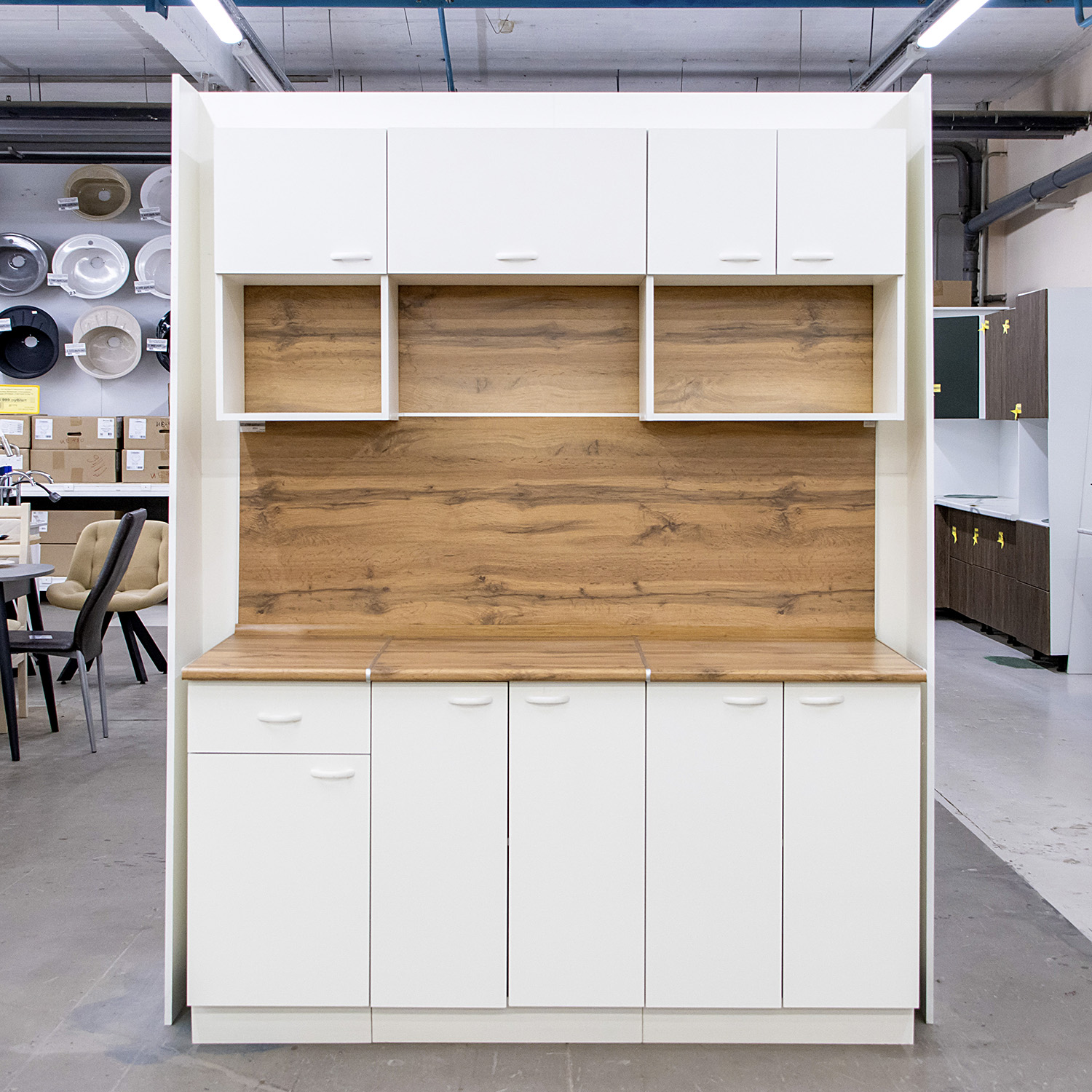 Шкаф навесной 500х338х290 мм BROZEX-WOOD Liberty, для вытяжки, с дверцей, белый