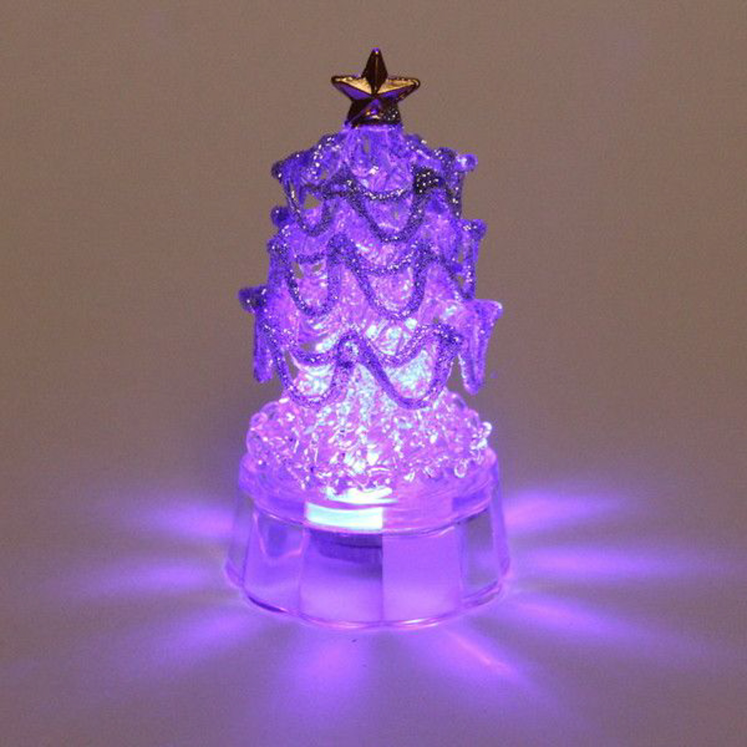 Сувенир с подсветкой "Лесная ёлочка"" 7,5*2 см , серебро