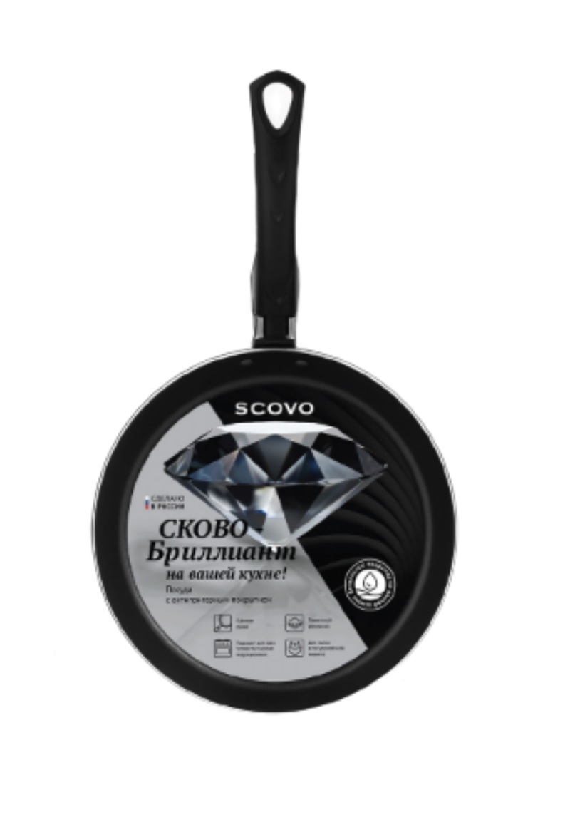 Сковорода алюмин. антипригарная "Scovo" "Brilliant" d24см съемн.руч. BR-003СЕ *1/12