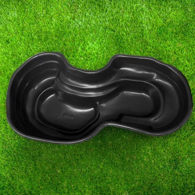 Пруд пластиковый 2500х1500 мм, глубина 600 мм, черный