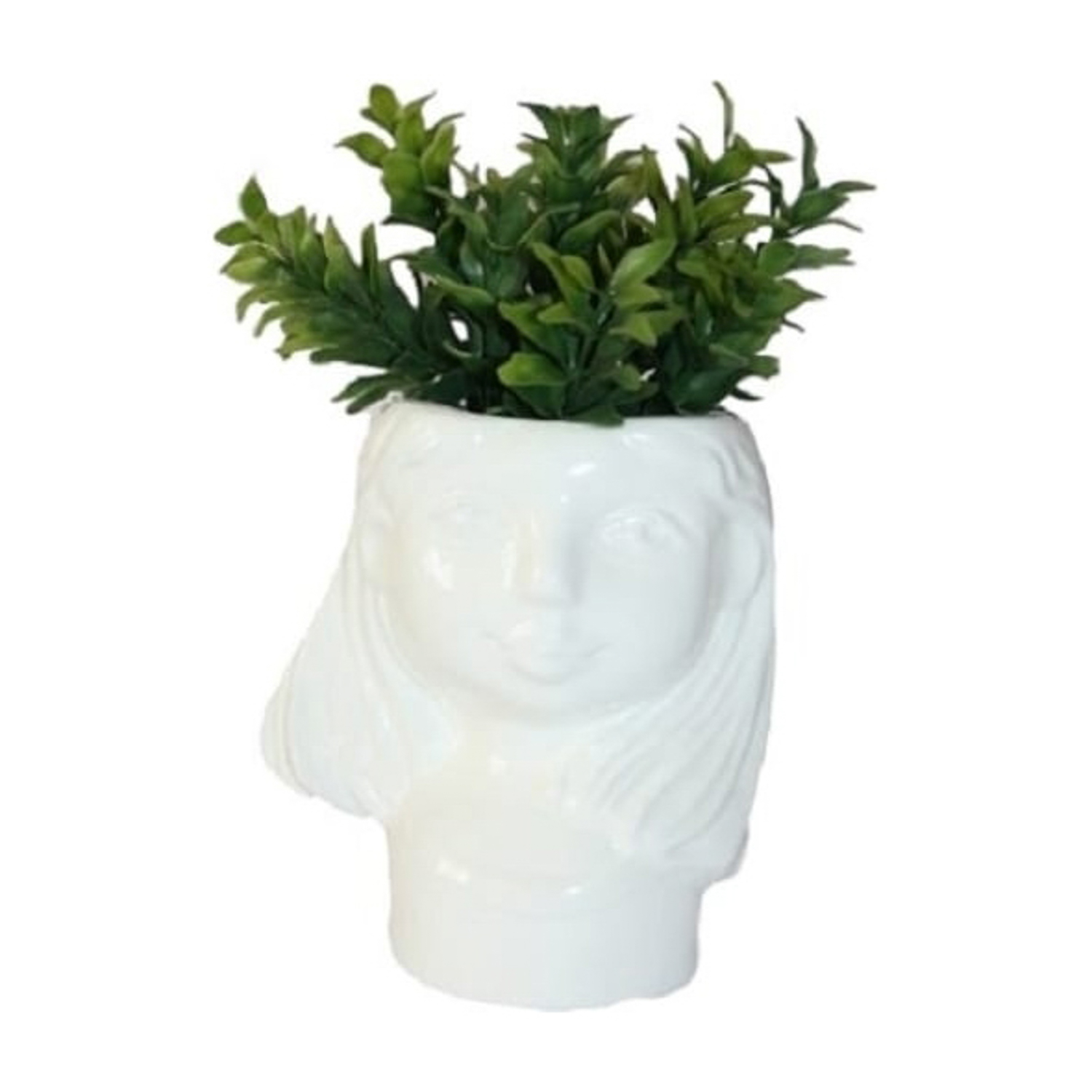 Кашпо керам. "Девочка" 0,35л 75*60мм h120мм Белый ГЛ0301 *5