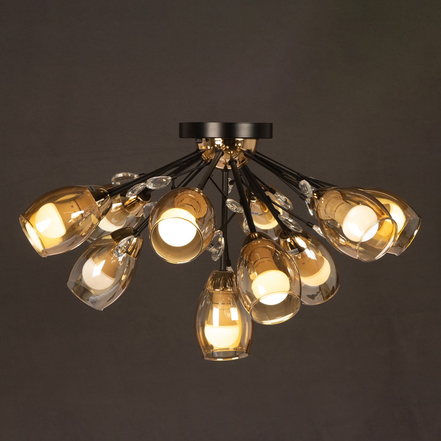 Люстра IL1284-10CPA-29 BK GD Е27 S=60м2    *1/12