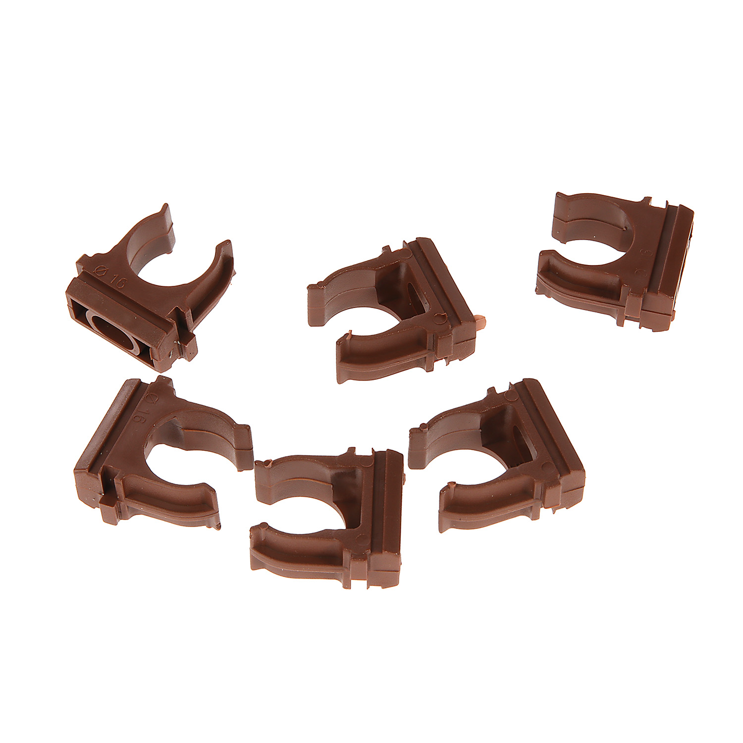 Крепеж-клипса d16мм для трубы  "Эко" бук (упак.10шт) TDM SQ0405-0041 *1/150