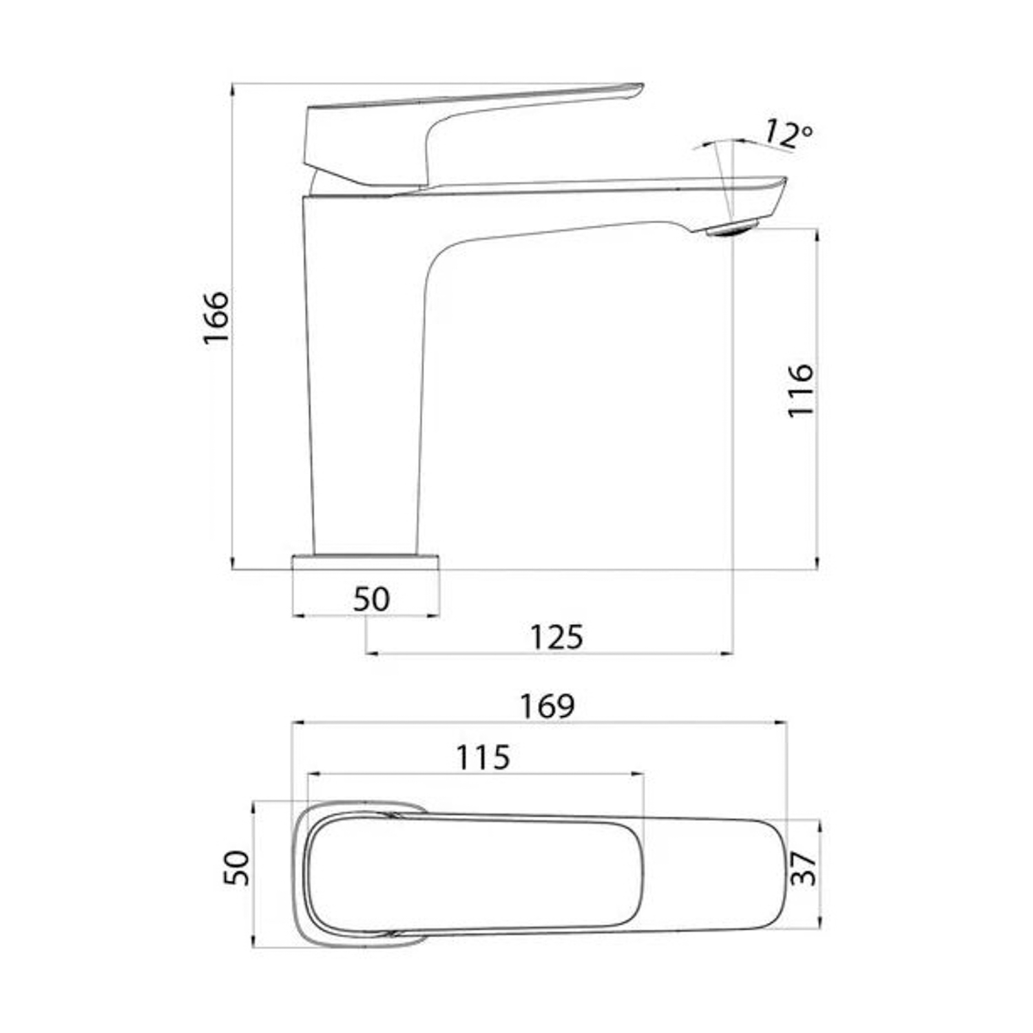 Смеситель д/ванны IDDIS Sign, длинный излив SIGSBL2i10WA *1
