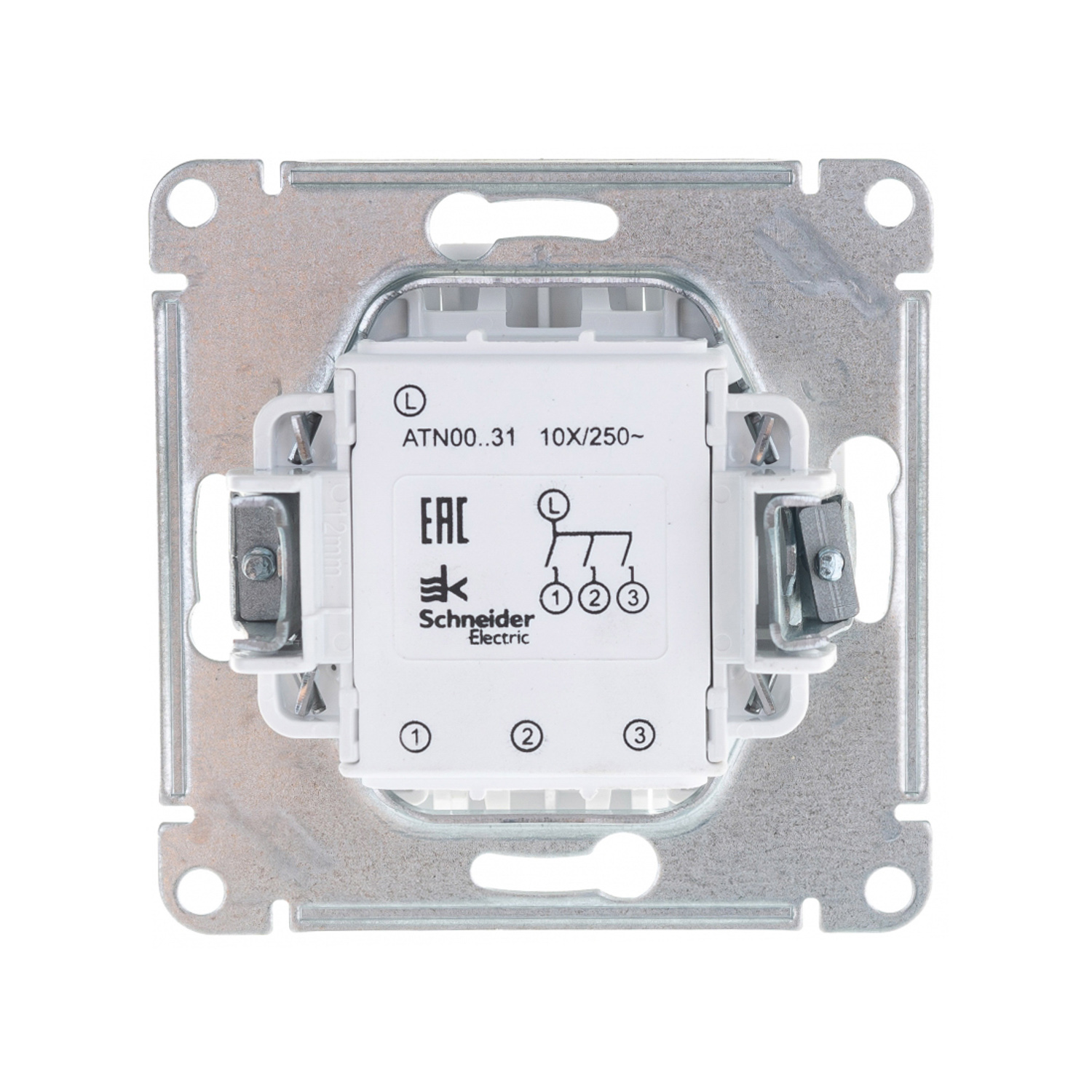 Механизм выключателя 3-кл. ATLAS DESIGN (сх.1+1+1) 10АХ бел. SchE ATN000131