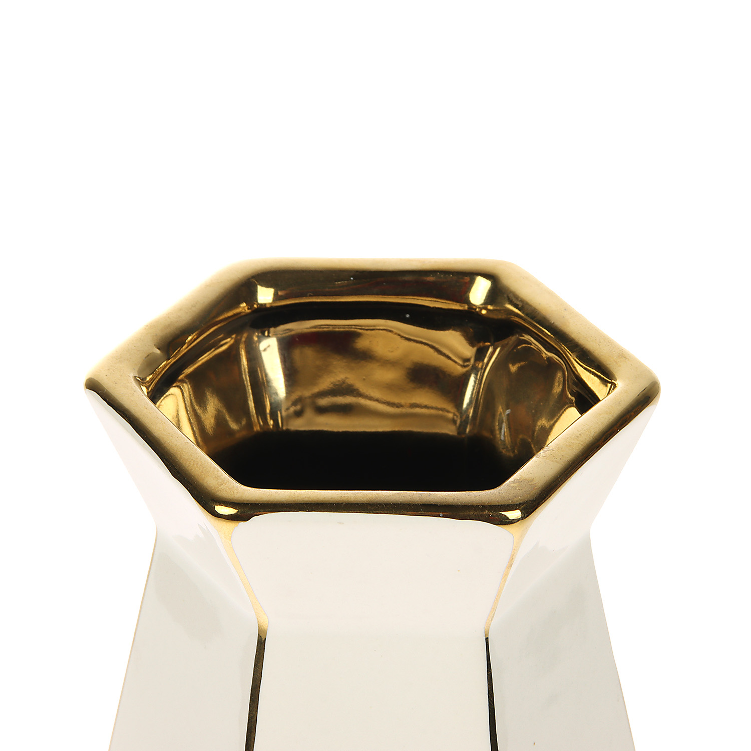 Ваза керамика "Гизем" d-8,5 см h-24,5 см, золотисто-белый 9499292