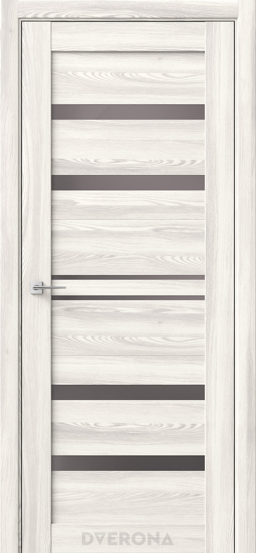 Дверь межкомнатная остекленная ЦАРГИ ПВХ Тампа Ривьера Айс/графит 700мм Аркада*1