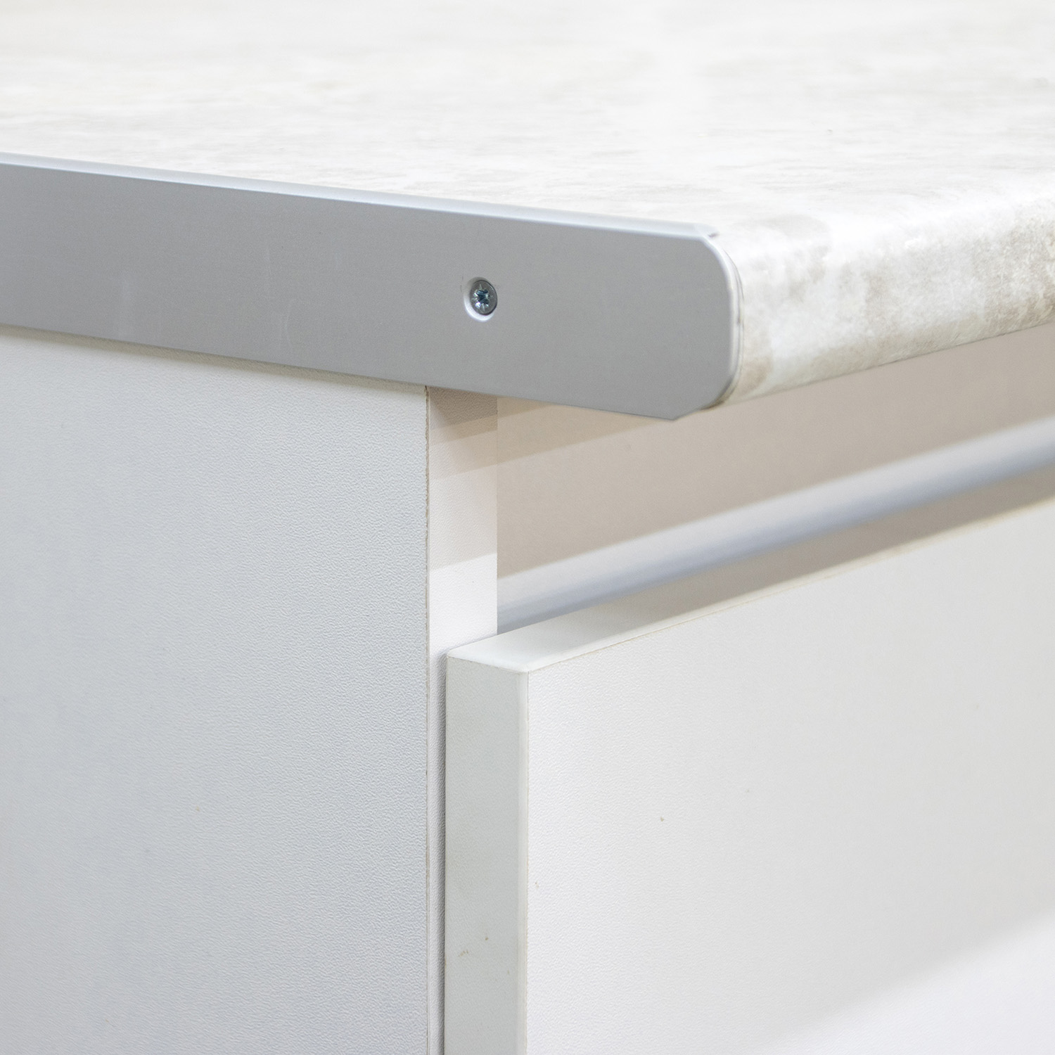 Шкаф напольный 600х850х600 мм BROZEX-WOOD Стиль, с двумя ящиками, белый