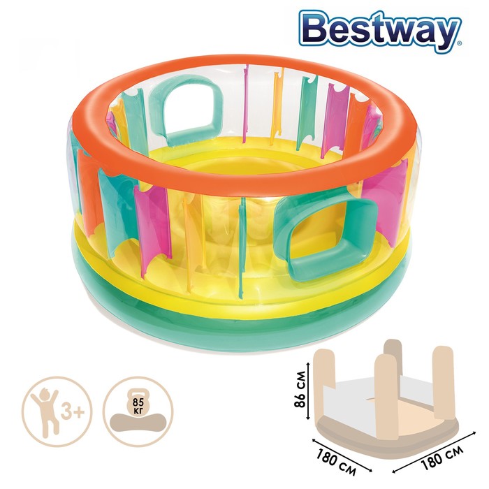 Батут надувной детский BESTWAY Bounce Jam, 180х86 см, до 85 кг Батут надувной детский BESTWAY Bounce Jam, 180х86 см, до 85 кг