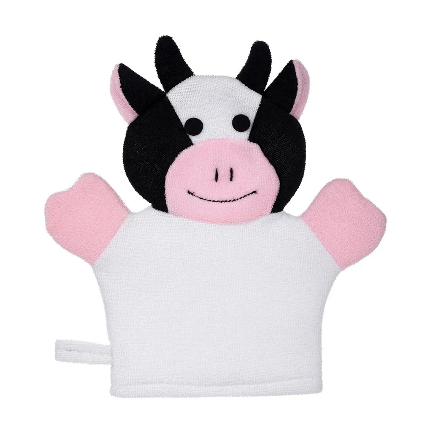 Мочалка для нежной и чувствительной кожи Зверушки 23х21 см (лягушка, заяц, хрюшка, бегемот, кор