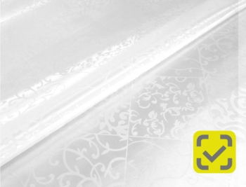 Скатерть тканенвая с TPU покрытием JACQUARD белая, 140*180см, мод. YM-T07C *1