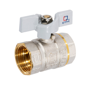 Кран шаровый 1" (Ø25) М/М бабочка СТМ (СТАНДАРТ) CWFFB001 *1/10/60