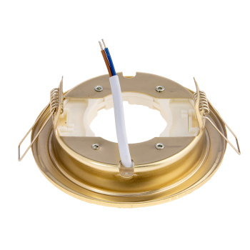 Светильник встраиваемый GX53 H4 DL3901 Ecola Круг под стеклом Золотой блеск FY53GRECB *10/50