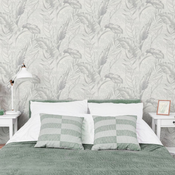 яяяОбои флиз "Home Color" PROTECT-PLUS-VESNA (св.-сер.) HC72437-14  1,06*10м *1/8