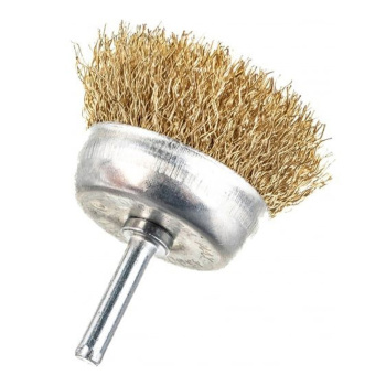 Щетка-крацовка "чашка" для дрели 50 мм латунь VIRA (арт.572051) *1