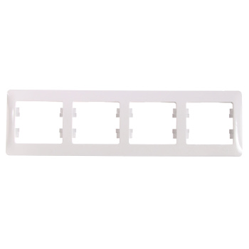 Рамка "Glossa" 4-м белый горизонтальная GSL000104 *1/15