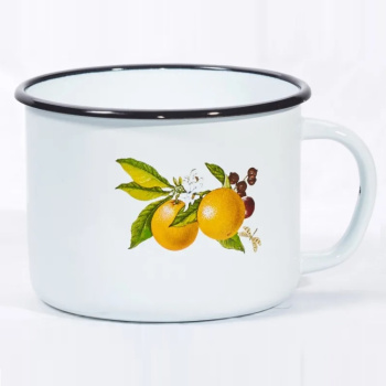 Кружка эмалированная 1,0л d120мм с деколью С-0107/4 *1/8