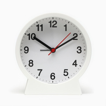 Будильник, 12 х 5 см, белый 9905021