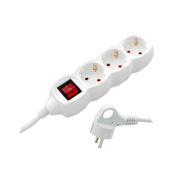 Удлинитель бытовой Старт 3*3-ZDV, 3 розетки, 3 м, ПВС, 3х0,75 мм2, 2200 Вт, заземление, выключатель