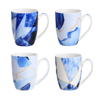 Кружка фарфор. 350мл "Космос" в упак.4 дизайна 806-097 *48