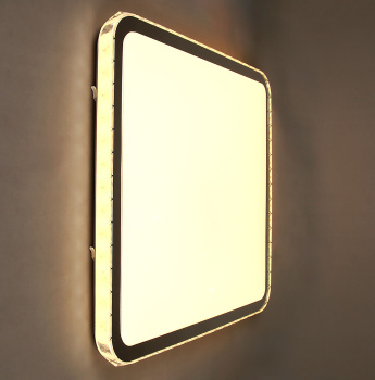 Светильник светодиодный акриловый 550мм 120W 8333B/60W*2 LED 3 режwhite пульт S=25м2 VERNER LIGHTING