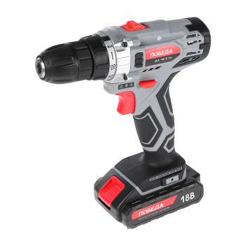 Дрель-шуруповерт 18В 2скор.0-400/0-1200об/мин 38Нм 2,2Ач 2аккум LI-ION ДА-18/2 Ли ПОБЕДА Дрель-шуруповерт 18В 2скор.0-400/0-1200об/мин 38Нм 2,2Ач 2аккум LI-ION ДА-18/2 Ли ПОБЕДА