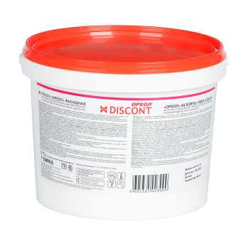 Краска акриловая фасадная 3 кг Дисконт Ореол *1/4/144