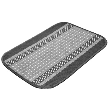 яяяКоврик 40*60 см на латексной основе "Madrid" "VORTEX" серый (арт.22444) *1/16