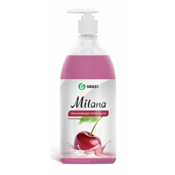 Мыло жидкое 1л с дозатором GRASS "Milana" Спелая черешня 126401 *6