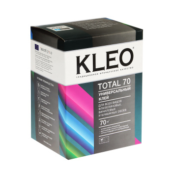 Клей для обоев универсальный 500г TOTAL 70 KLEO *1/12 Клей для обоев универсальный 500г TOTAL 70 KLEO *1/12