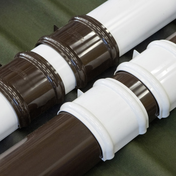 Соединитель желоба 120 мм ТехноНиколь, темно-коричневый Соединитель желоба 120 мм ТехноНиколь, темно-коричневый