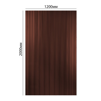 Профнастил С-8, 1200х2000 мм, 0.45 мм, 2.4 м², коричневый Профнастил С-8, 1200х2000 мм, 0.45 мм, 2.4 м², коричневый