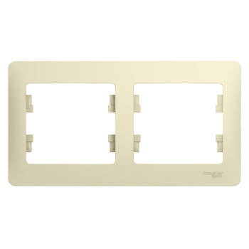 Рамка "Glossa" 2-м бежевый горизонтальная GSL000202 *1/30