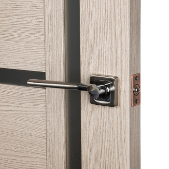 Дверное полотно остекленное 2000х600х36 мм BROZEX-WOOD Comfort-6, лиственница капучино 3D