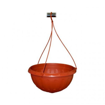 Кашпо пластм. подвесное "Джулия" 8,0л d верха 325мм h175мм Корич. М1609 (ЗПИ "Альтернатива") *1/15