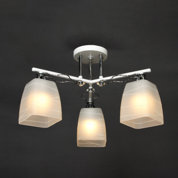 Люстра Verner Lighting N2260/3, 40 Вт, Е27, 3 лампы, белый/хром