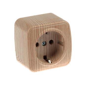 Розетка Дача ОП 1-мест. сосна сз А16 Народная SQ1824-0038