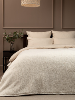 Плед 200*220см искусственный мех овчина шампань TF SH ML3 002/2022 NC Absolute *1