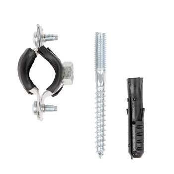 Хомут металлорезиновый с дюбелем и шурупом Ø 20-25 мм 1/2" СТМ CHSR0012 *1/180