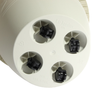 Кашпо пластм. "Lе Jardin"20,5л d верха 400мм h330мм дрен.реш.,п/корн.вент.Колёс. Серое 106-1К*1/10