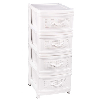 Комод пластм. 4 ящика 980х480х390мм Белый М5507 (ЗПИ "Альтернатива") *1