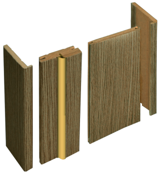 Брус доборный МДФ телескопический Лиственница КАКАО 150*2100мм BROZEX-WOOD *5