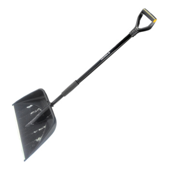 Лопата снегоуб пластик 555*410 с планкой с алюм. черенком "ПРОФИ" PROTEX *5