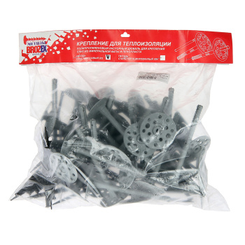 Дюбель 10х140 мм для теплоизоляции BROZEX, пластмассовый гвоздь, 50 шт.